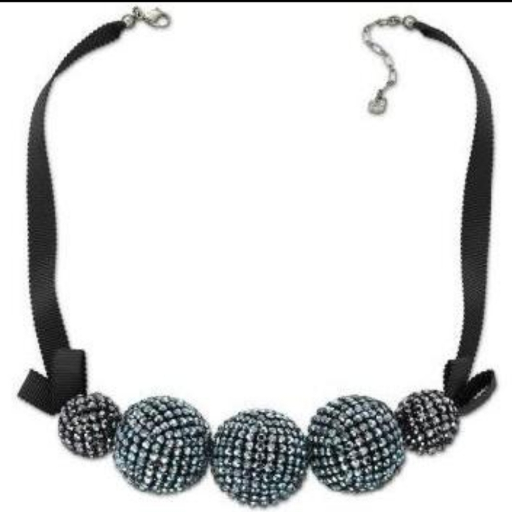 New Swarovski Blue Orb Crystal Necklace